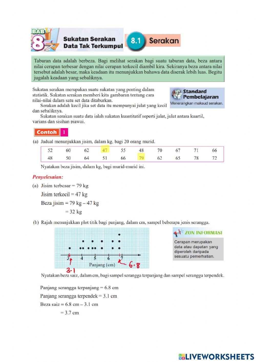 T4 bab 8 sukatan serakan data tak terkumpul