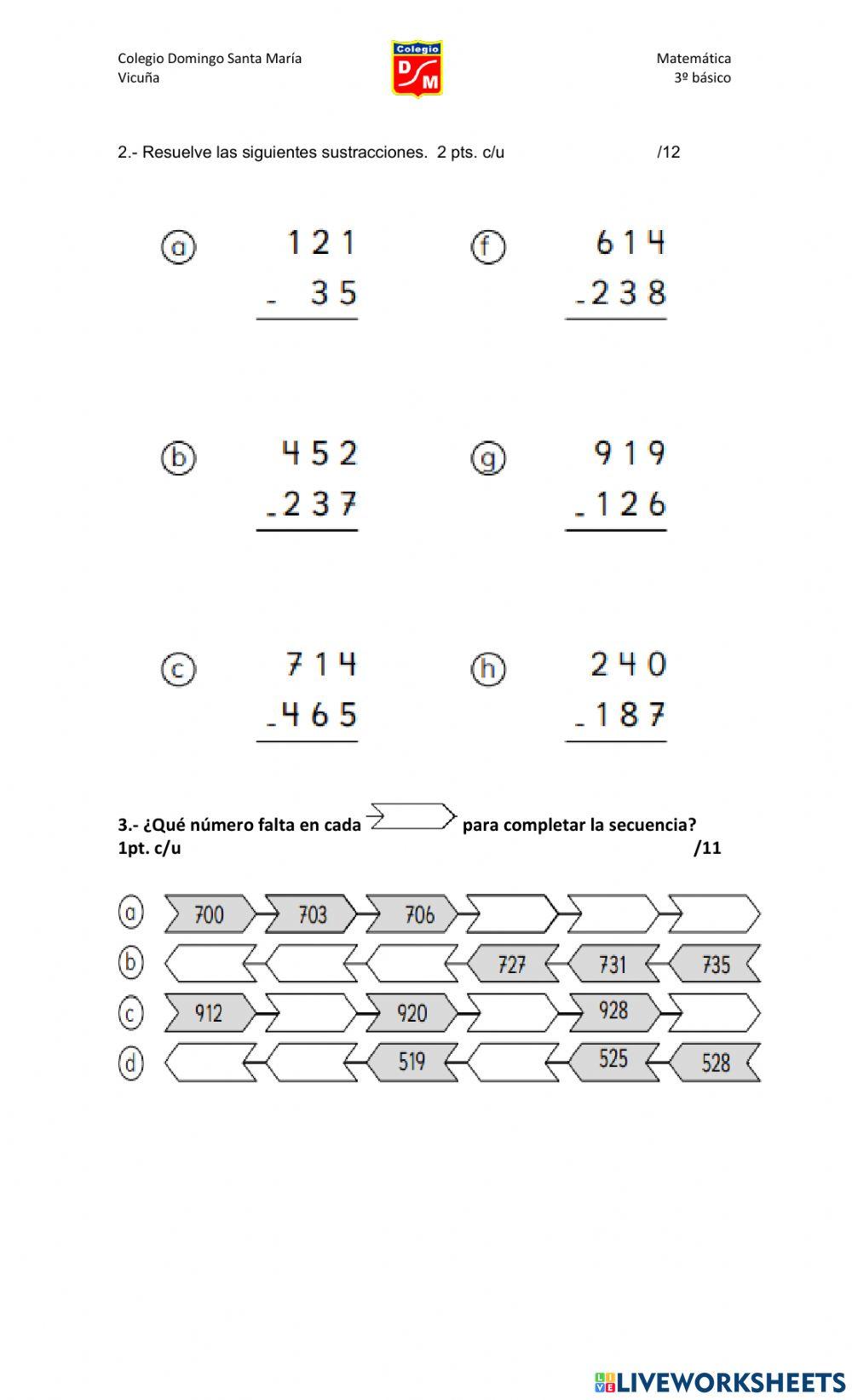 Evaluacion matematica