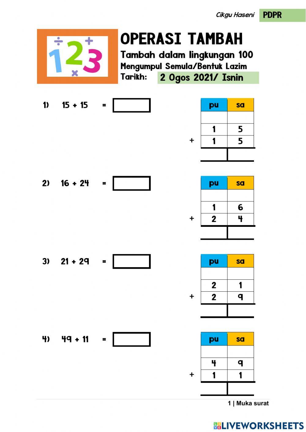 Tambah Lingkungan 100-Mengumpul Semula-Set 3