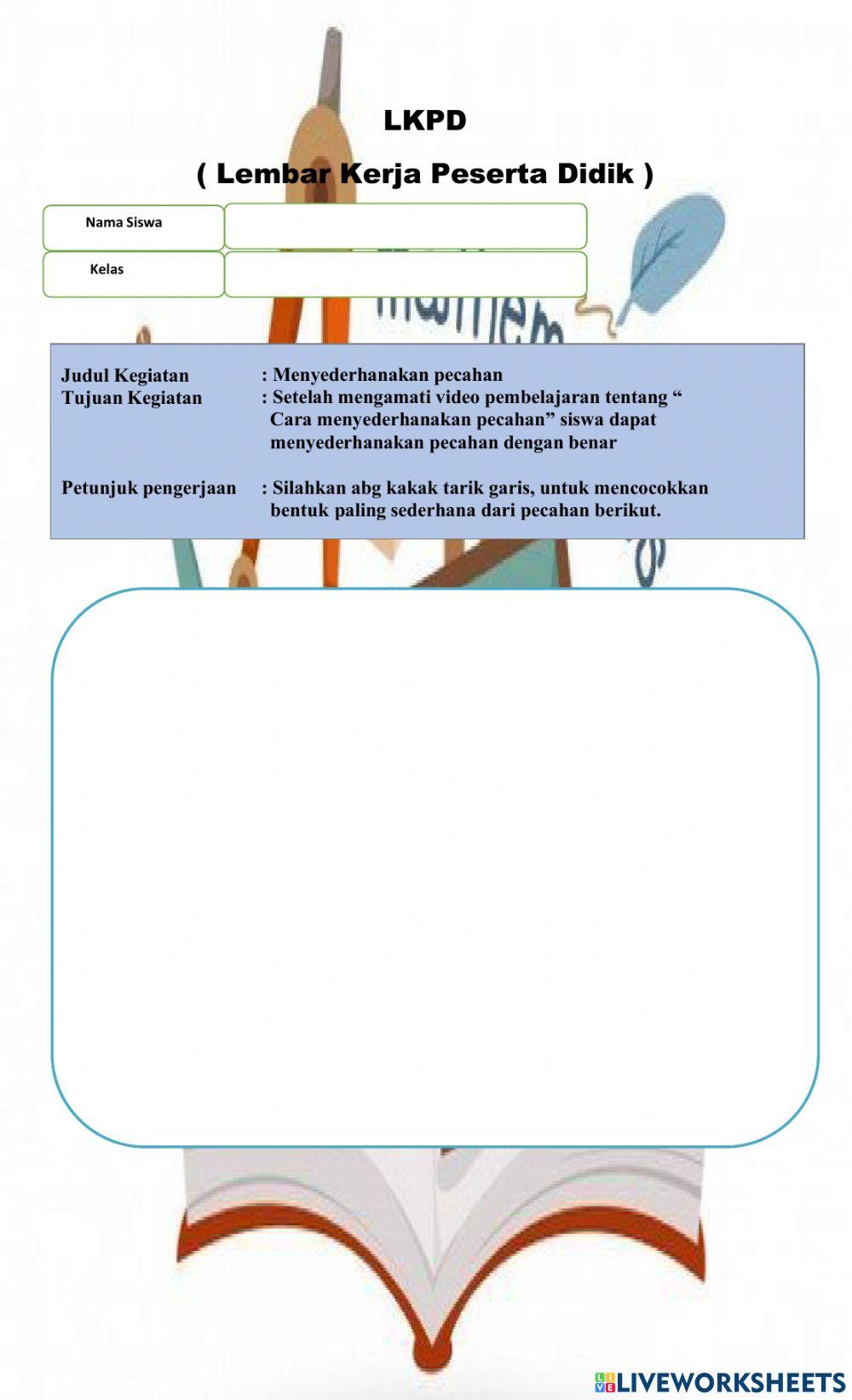 Menyederhanakan Pecahan