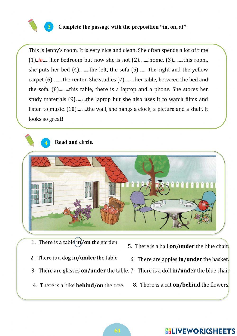 Prepositions of place(p61,62)