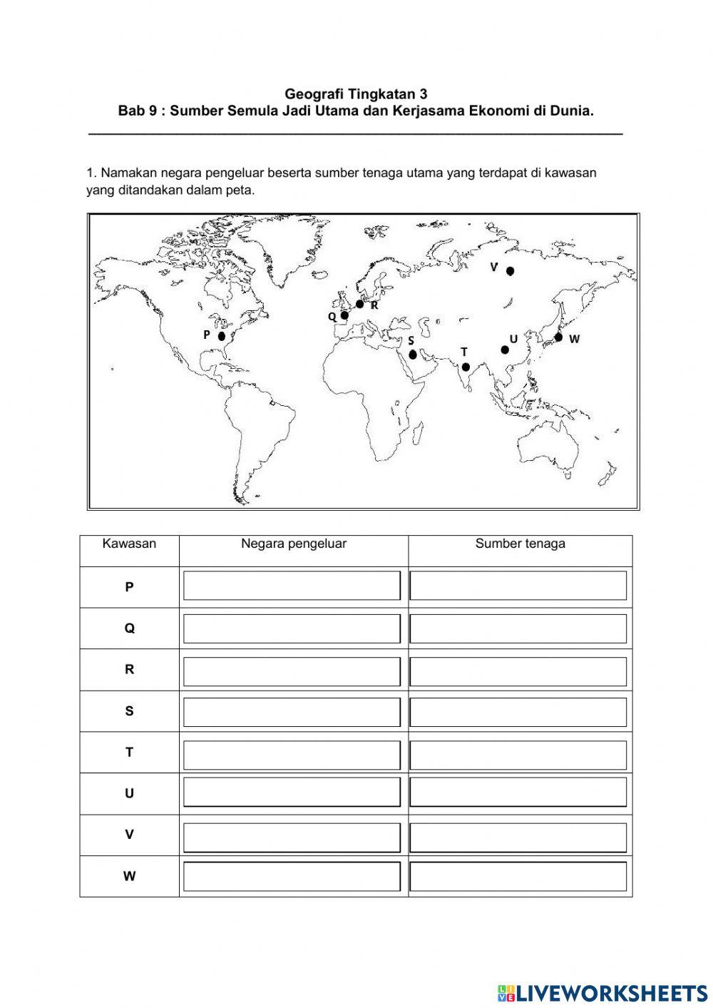 Geografi Tingkatan 3 Sub Topik 9.1 Geografi Tingkatan 3 Sub Topik 9.1