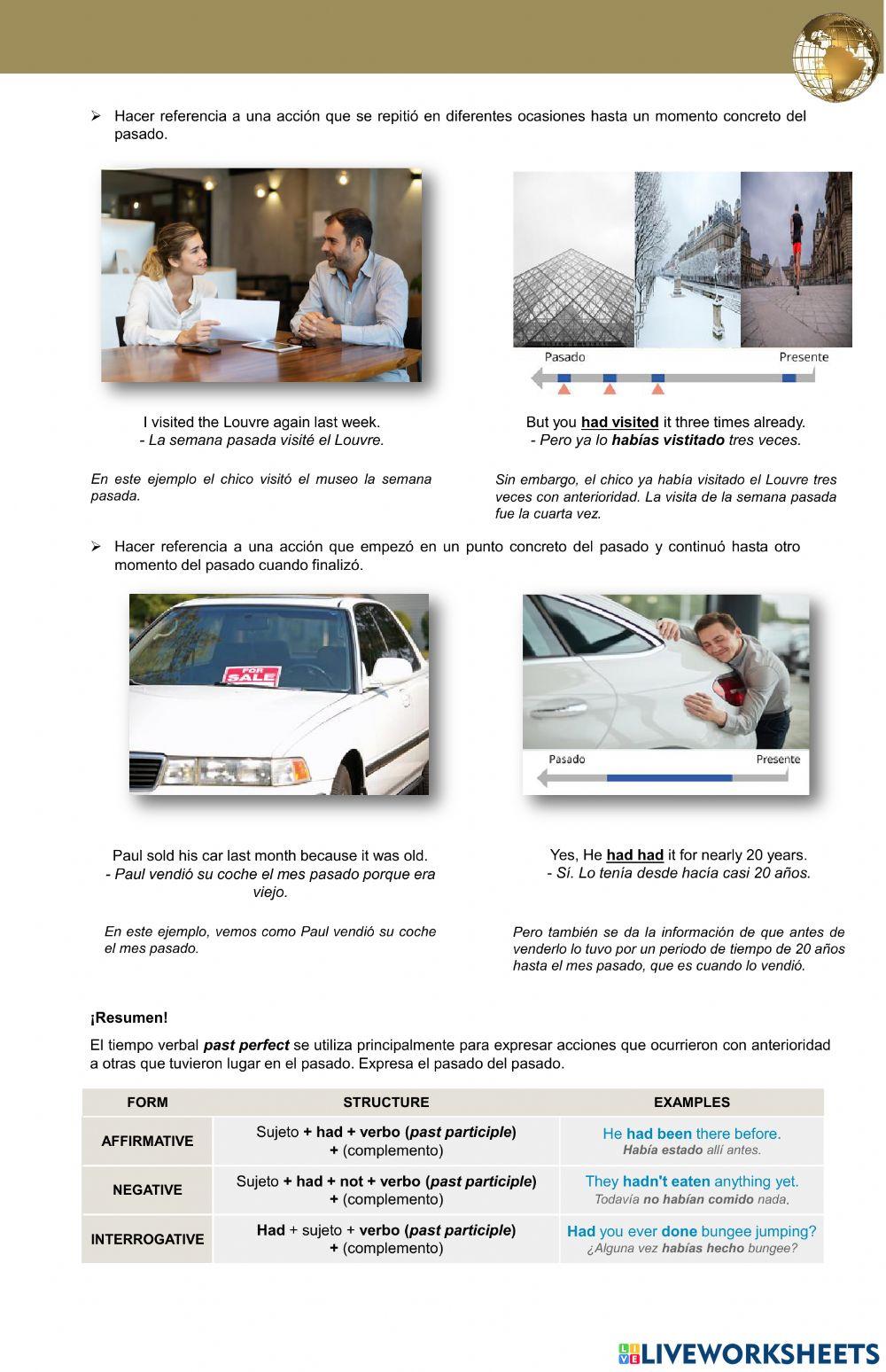 LESSON Past perfect simple