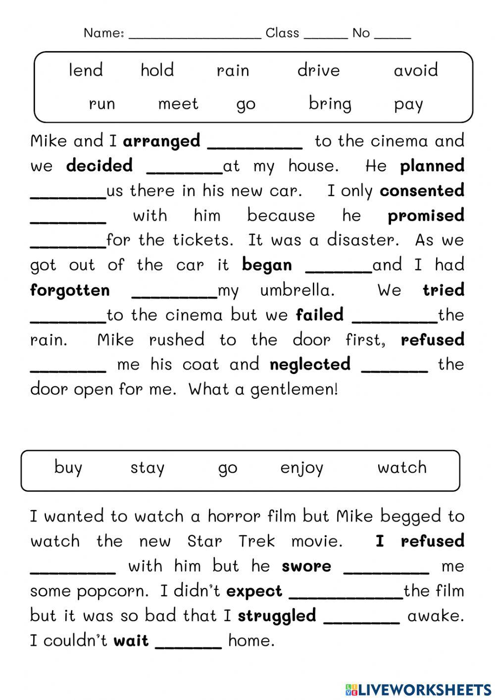 1220238 Infinitive Review borbii LiveWorksheets