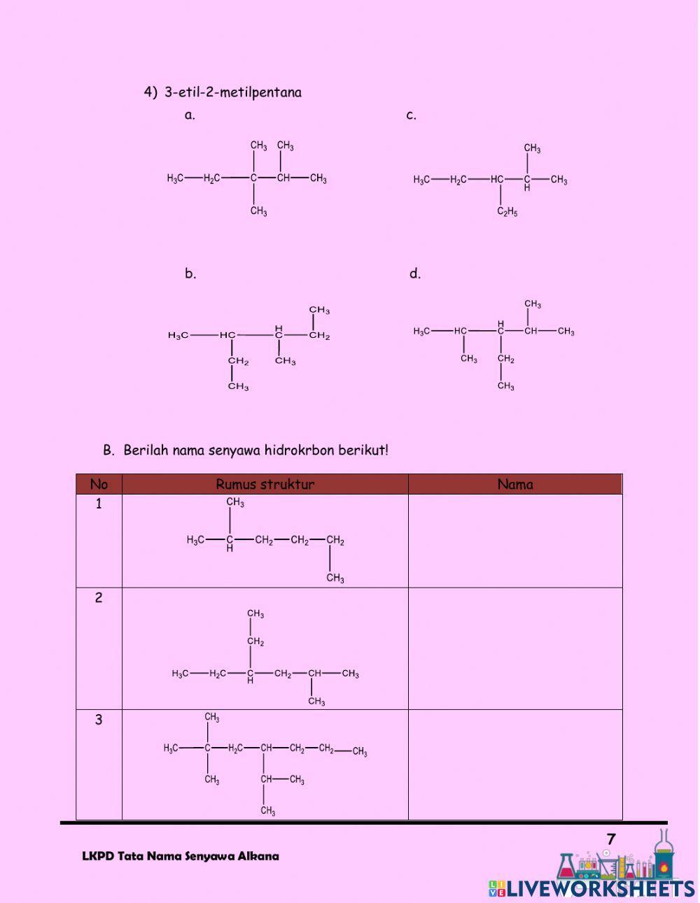 LKPD Tata Nama Senyawa Alkana