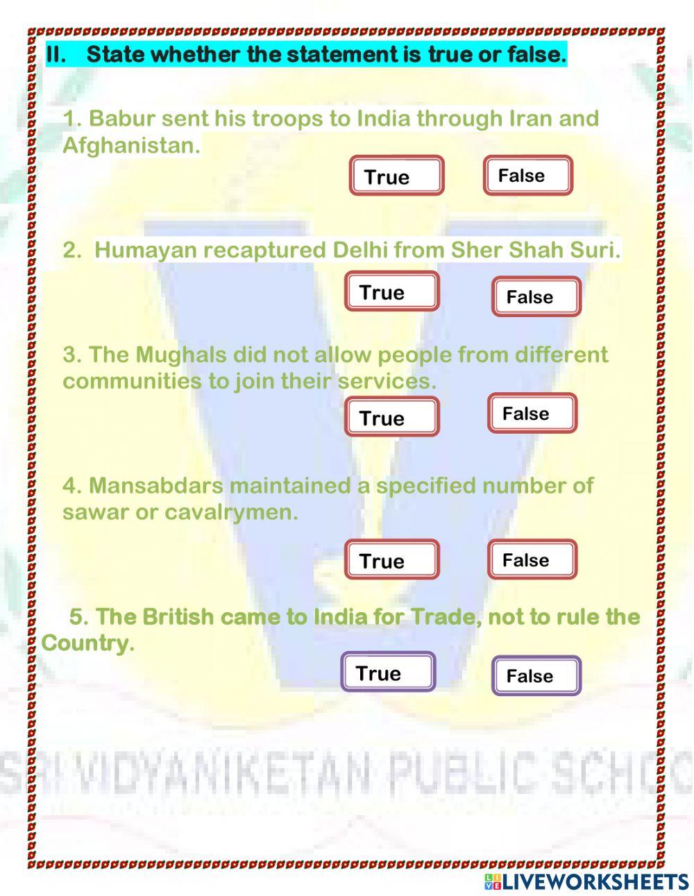 The Mughal Empire.