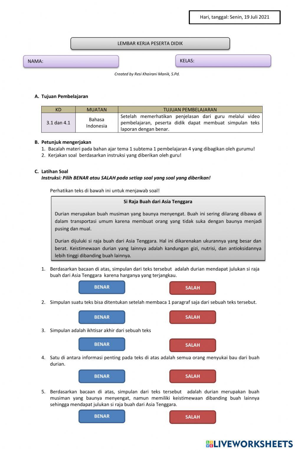 Lkpd t1st1pb4-muatan bahasa indonesia resi khairani manik