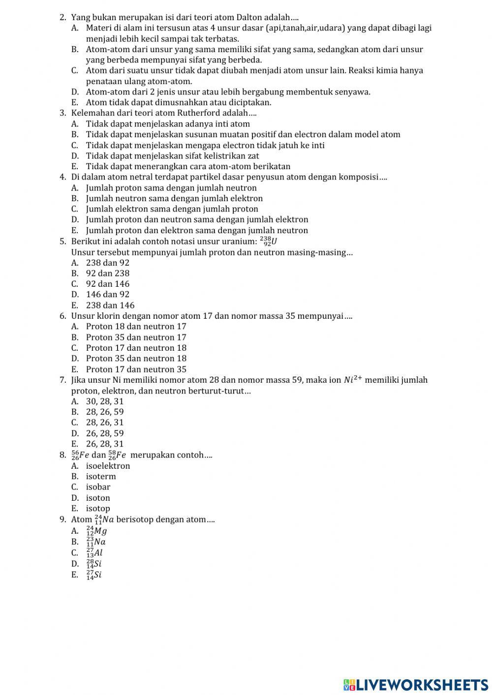 Latihan soal Interaktif