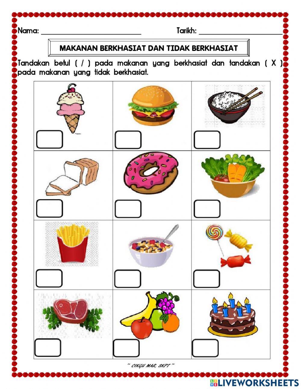 Makanan Berkhasiat dan Tidak Berkhasiat