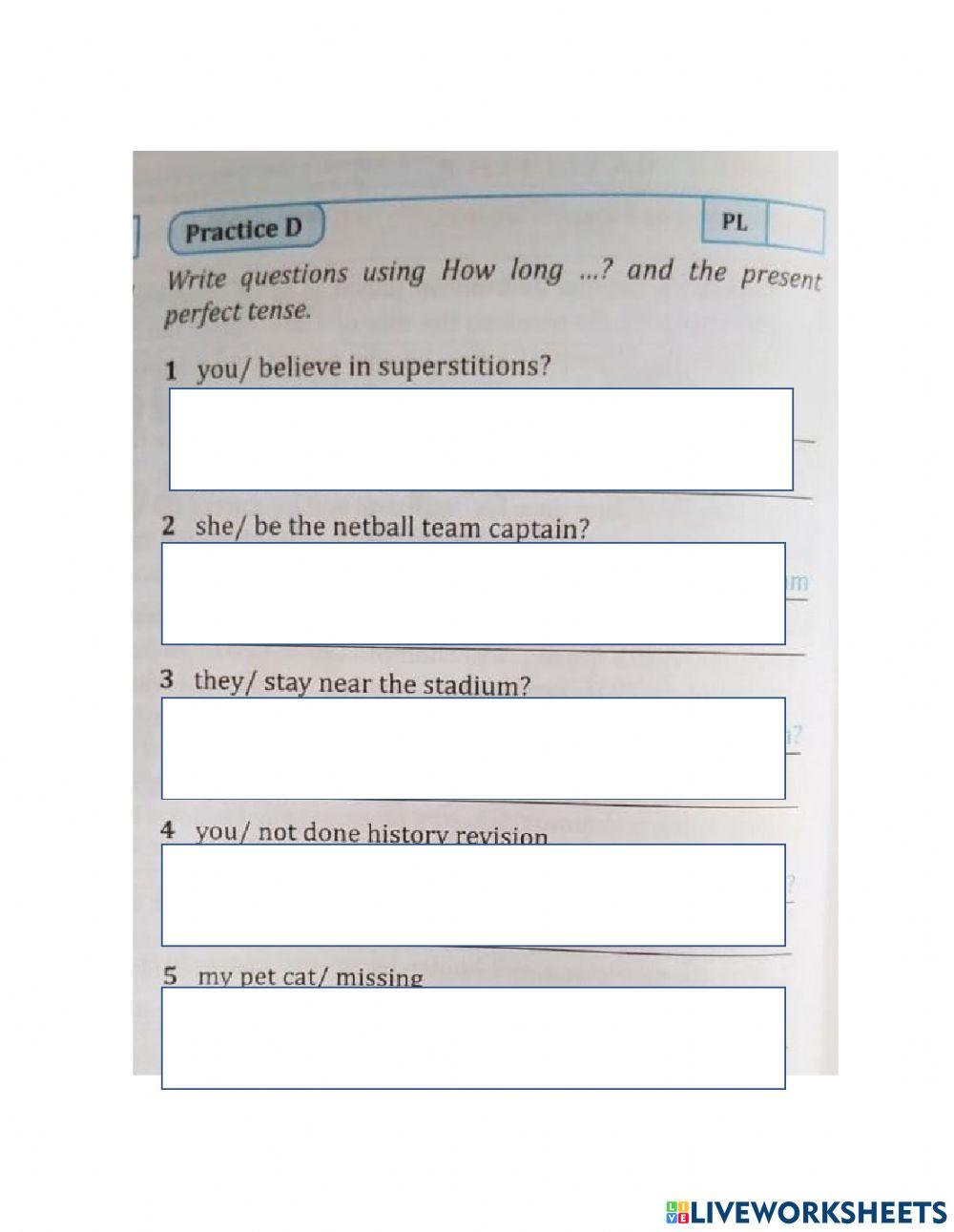 Present Perfect + for and since