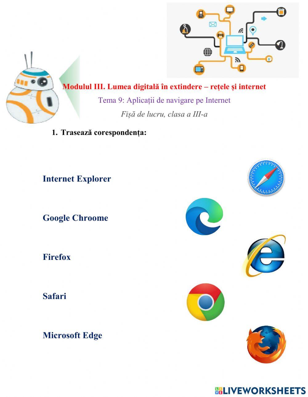 Aplicații de navigare pe Internet