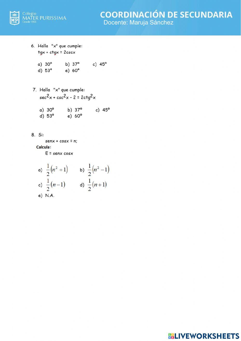 Identidades trigonometricas auxiliares