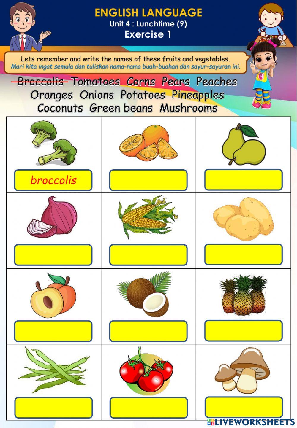 Lunchtime (9) - vegetables and fruits