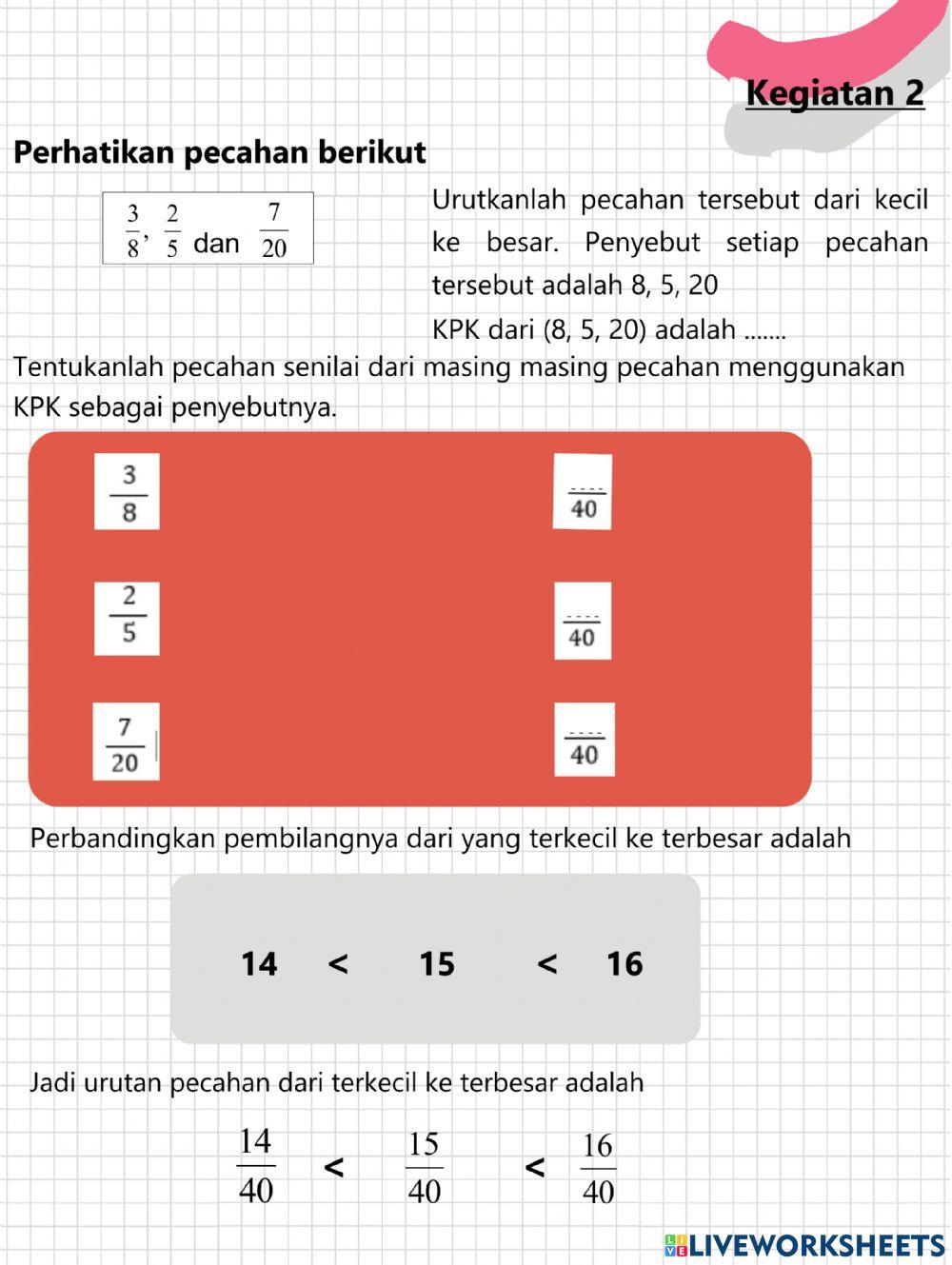 Pembelajaran Bilangan 3