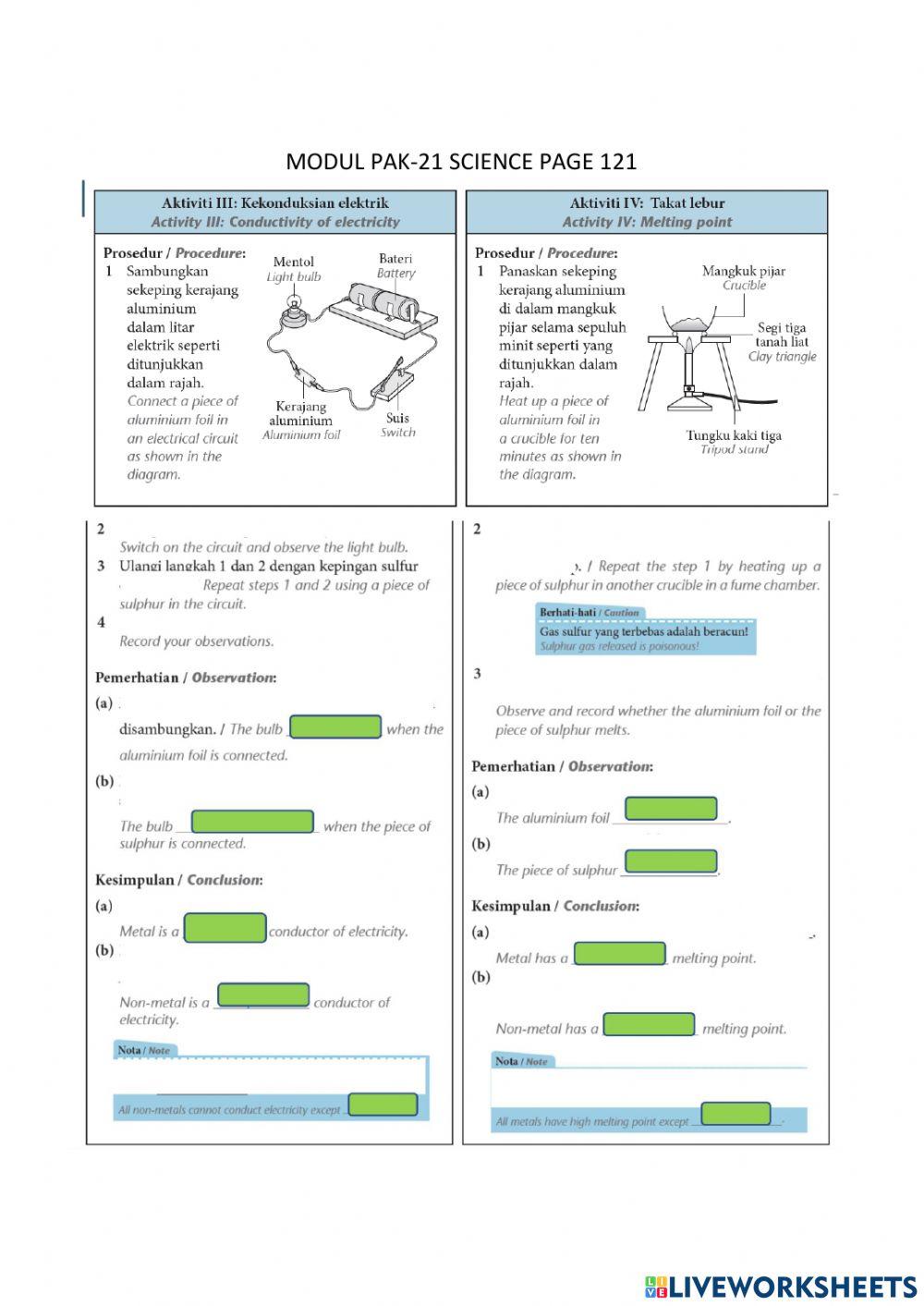 Properties of Metals and Non-Metals