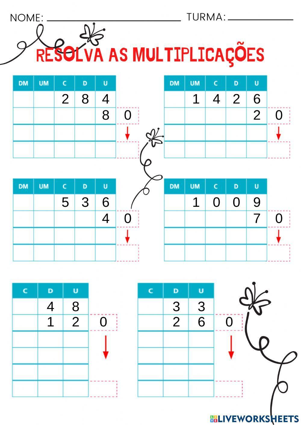 Multiplicação Multiplicação