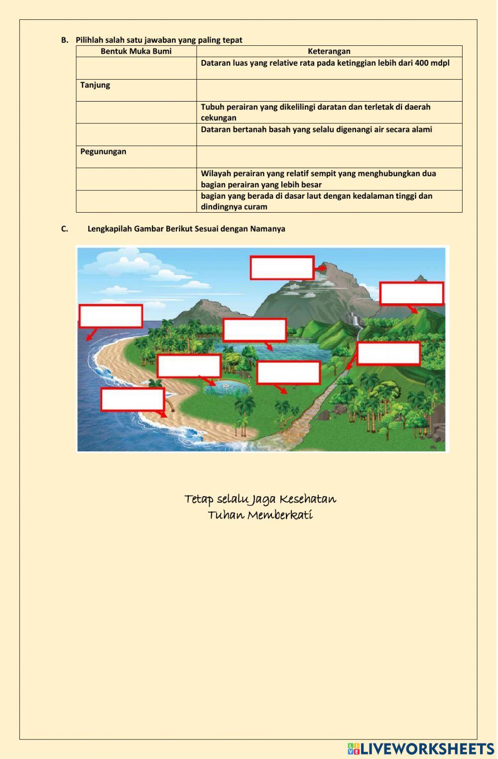 Lkpd bentuk muka bumi