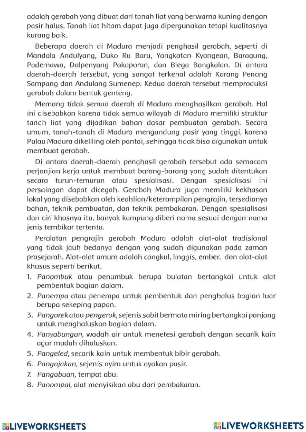 LKPD Bahasa Indonesia Tema 1