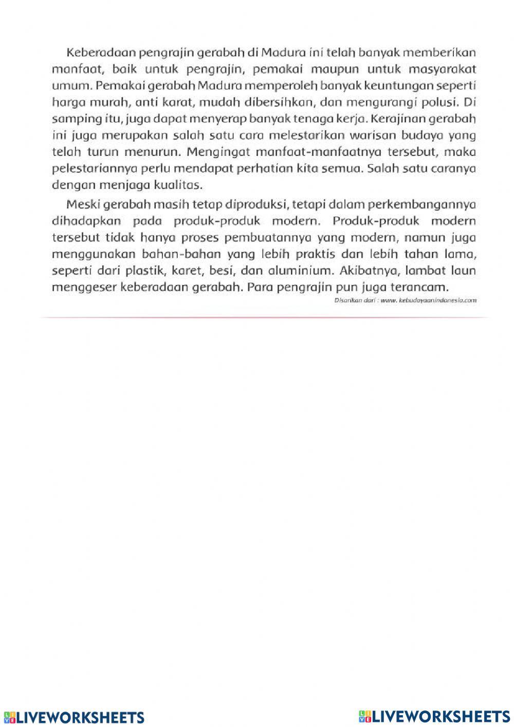 LKPD Bahasa Indonesia Tema 1