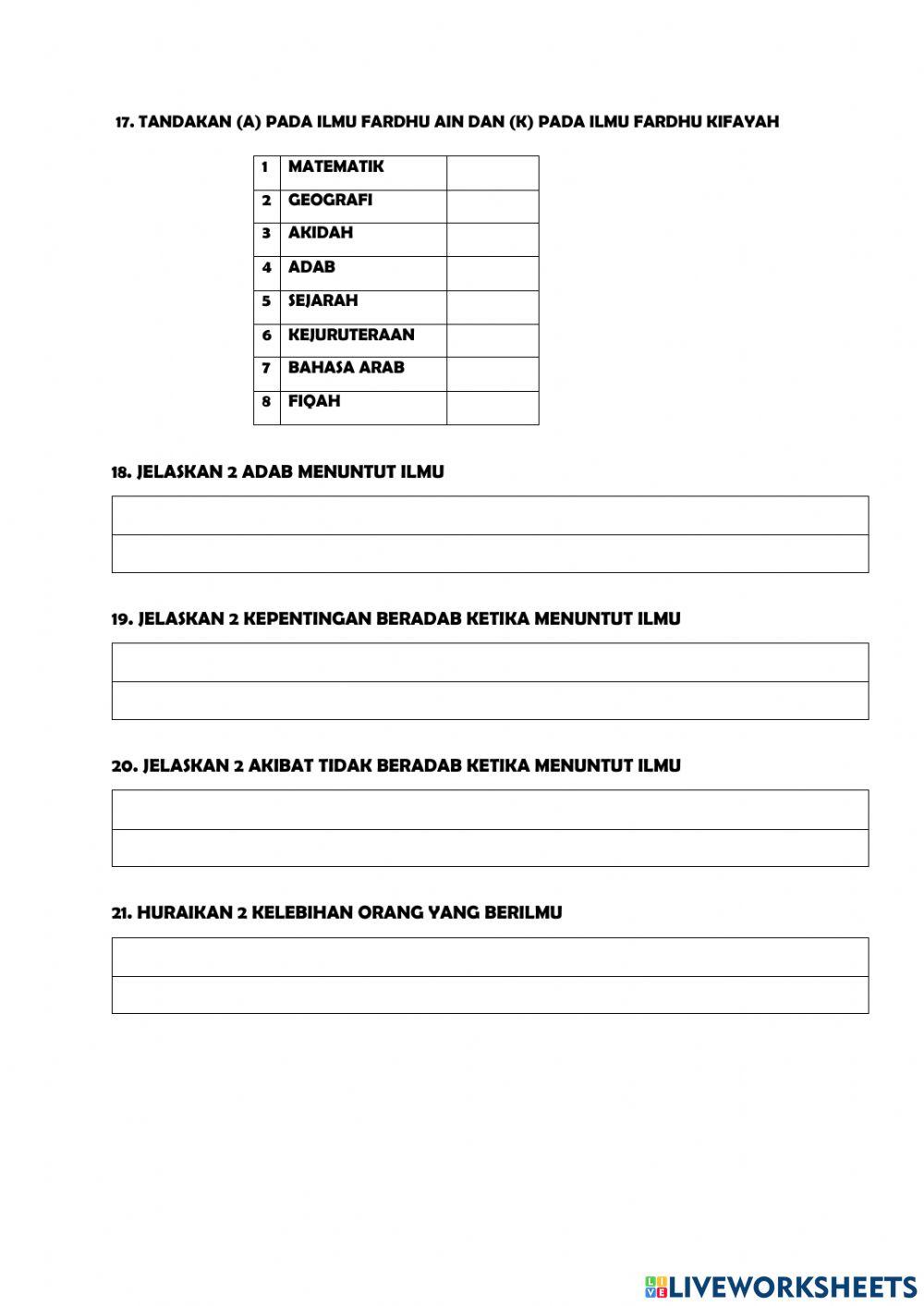 Pelajaran 29: ilmu cahaya kehidupan