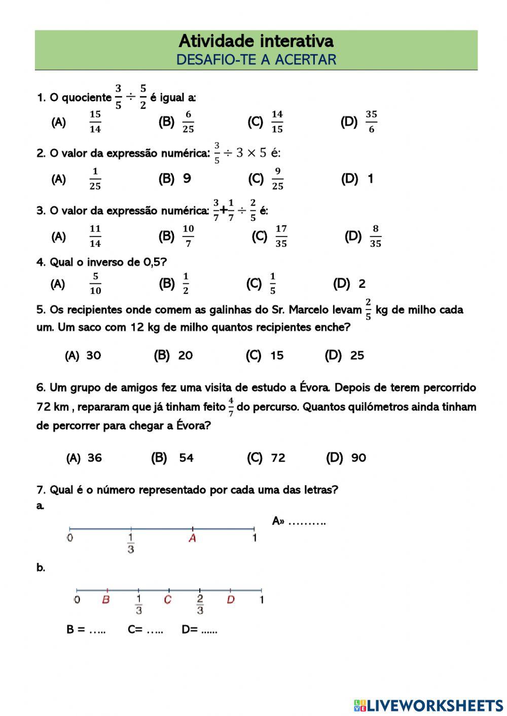 Desafio-te a... acertar