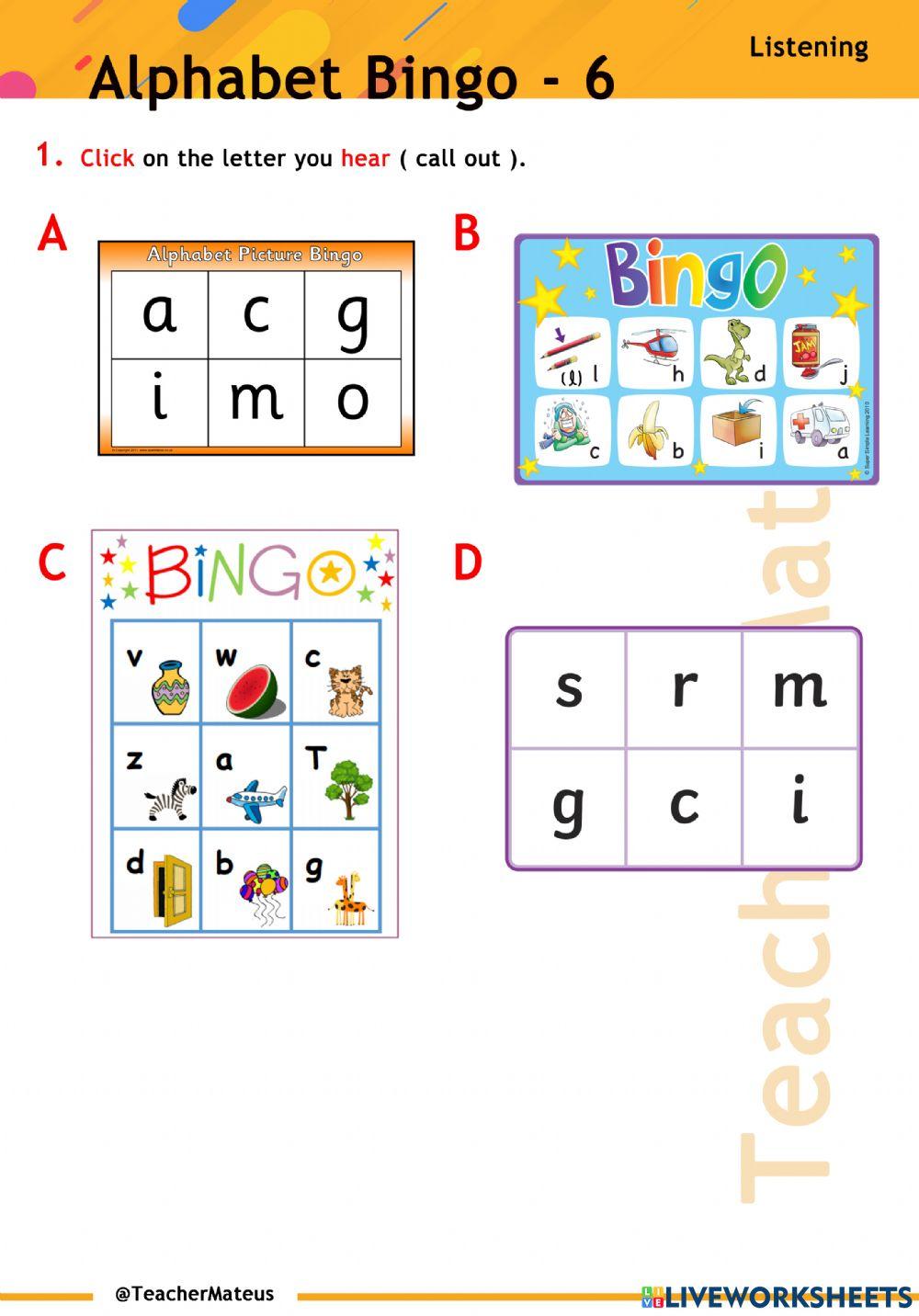 Alphabet Bingo - 6