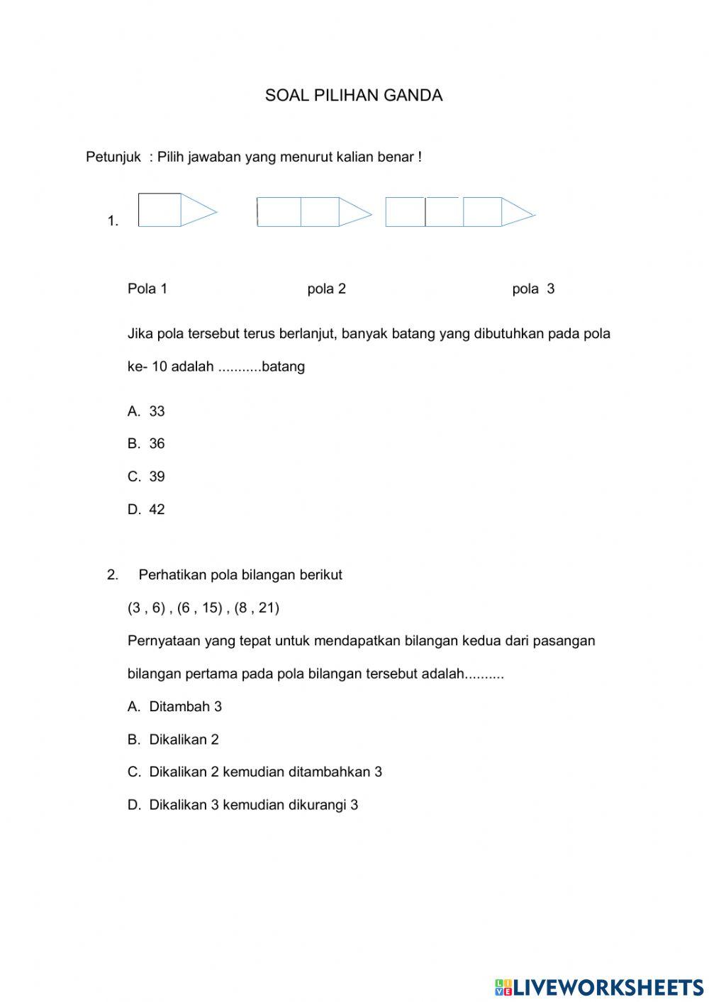 E-lkpd matematika kelas 8