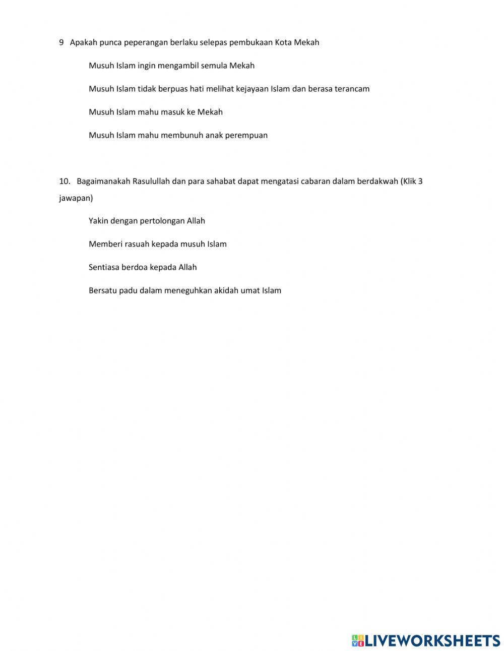 Perkembangan Islam selepas pembukaan kota mekah