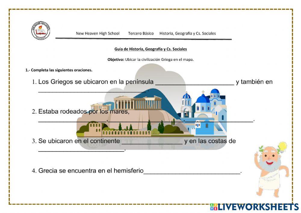 Ubicación de los griegos