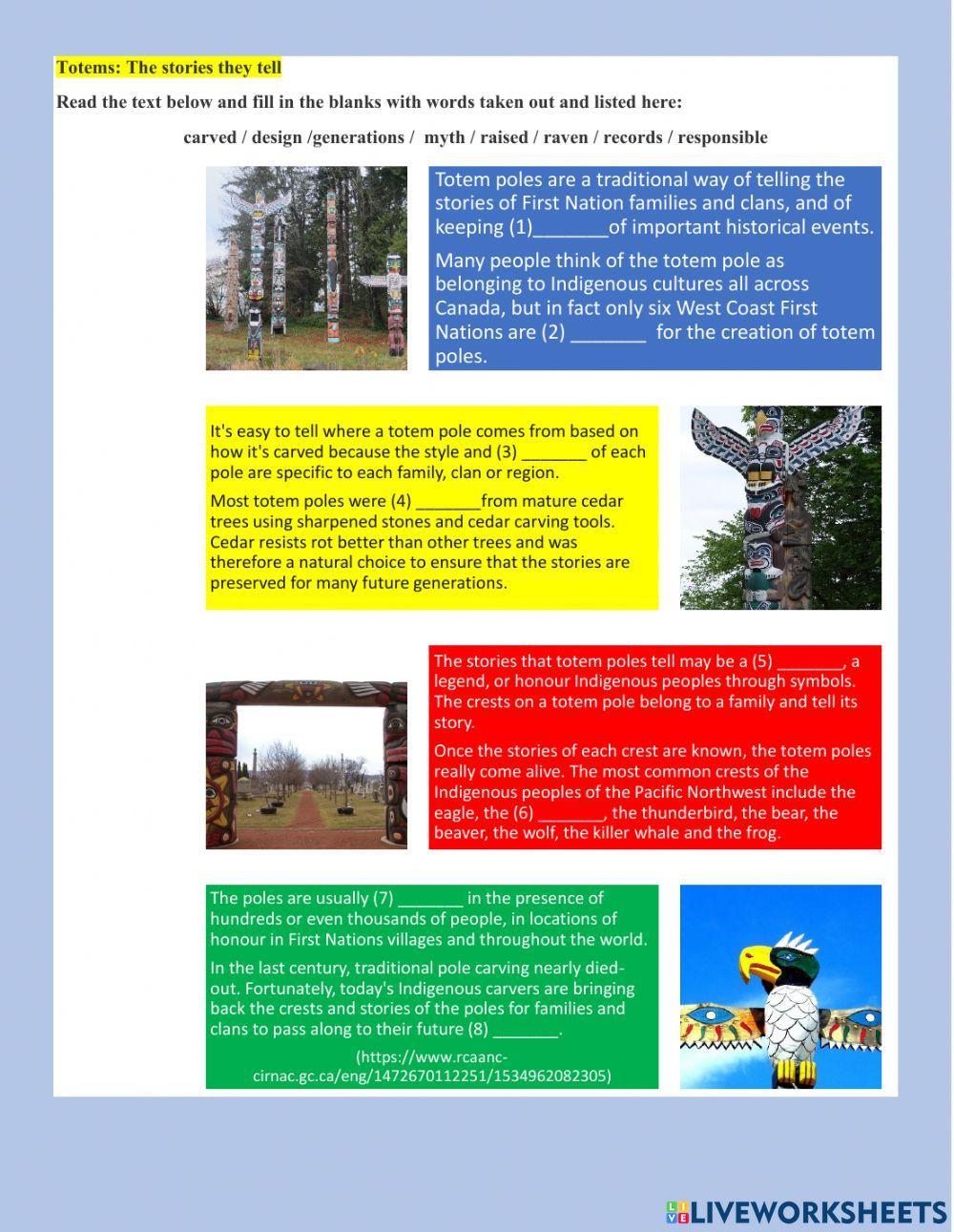 Totem poles in Canada