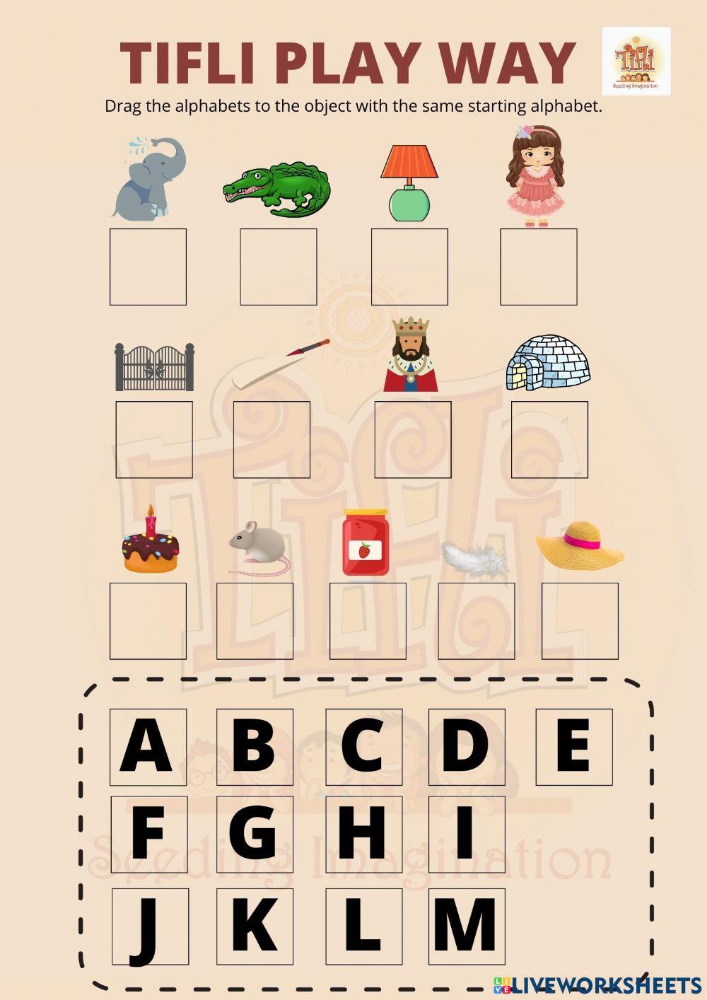 Matching Alphabets Live Worksheets