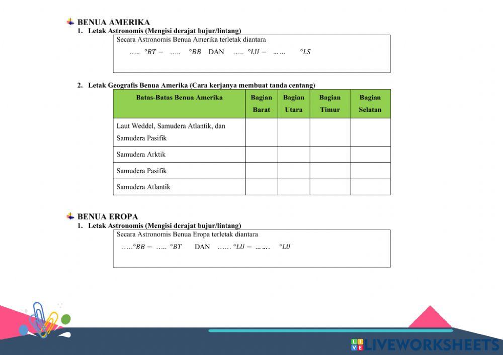 Letak dan Luas Benua Asia dan Benua Lainnya.
