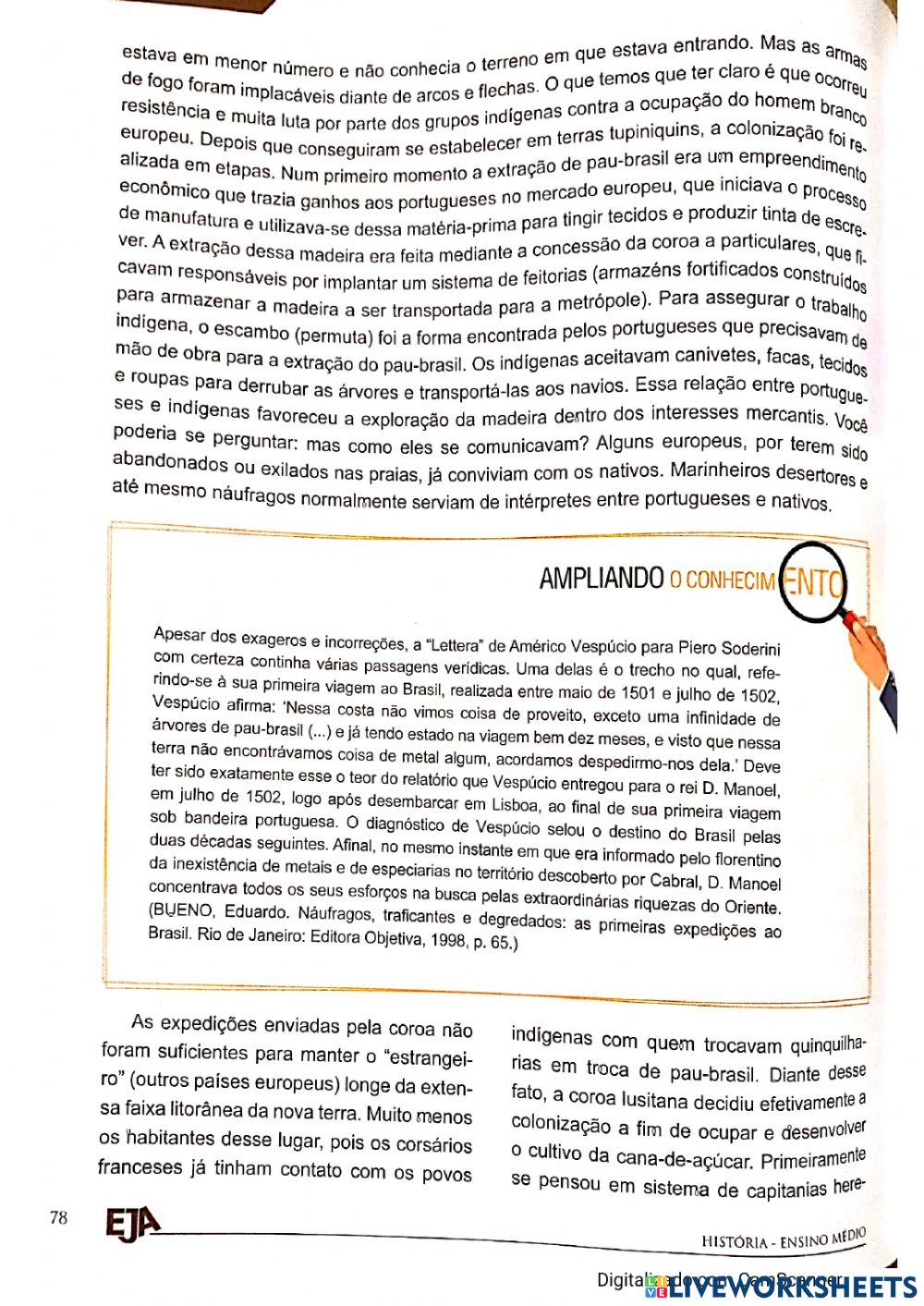 Brasil entrando no contexto de formação do capitalismo.