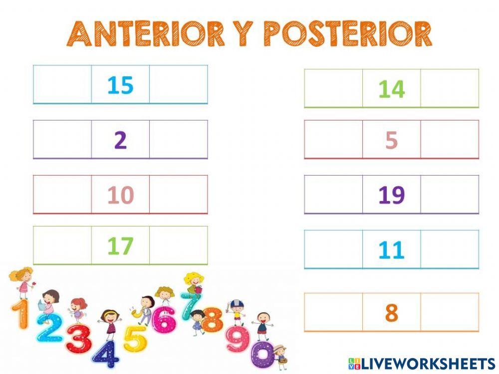 Anterior y posterior