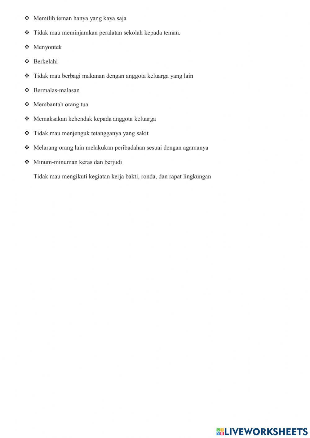 Nilai - nilai luhur pancasila