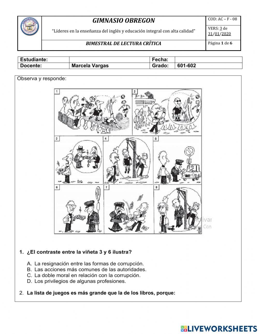 Bimestral lectura crítica 701-702 periodo III