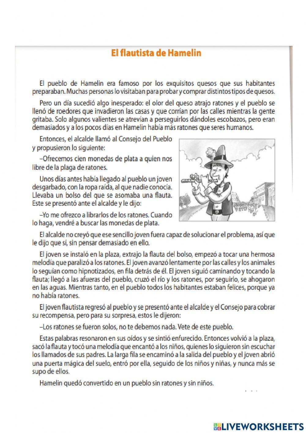 Lectura y comprensión de textos