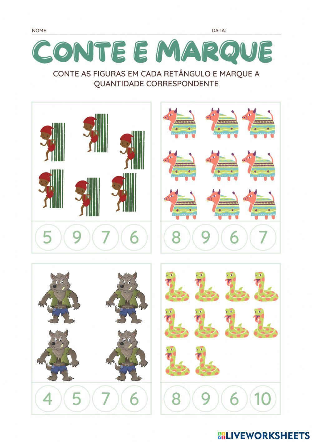 Conte e marque - personagens do folclore