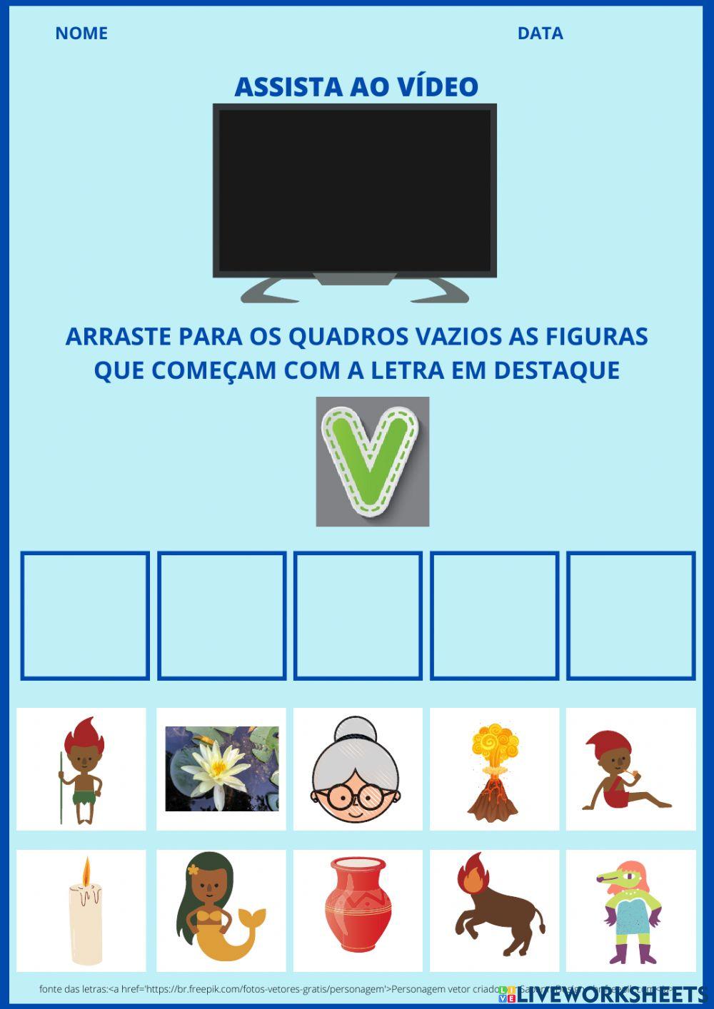 Letra V - Método fônico