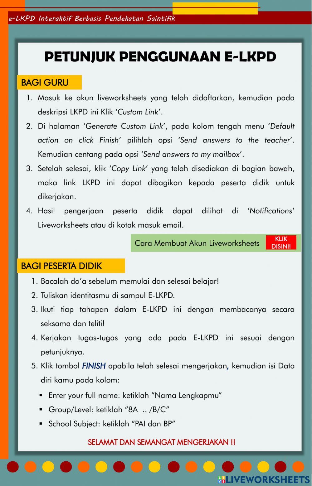 E-LKPD INTERAKTIF BERBASIS PENDEKATAN SAINTIFIK Mengonsumsi Yang Halal dan Menjauhi Yang Haram
