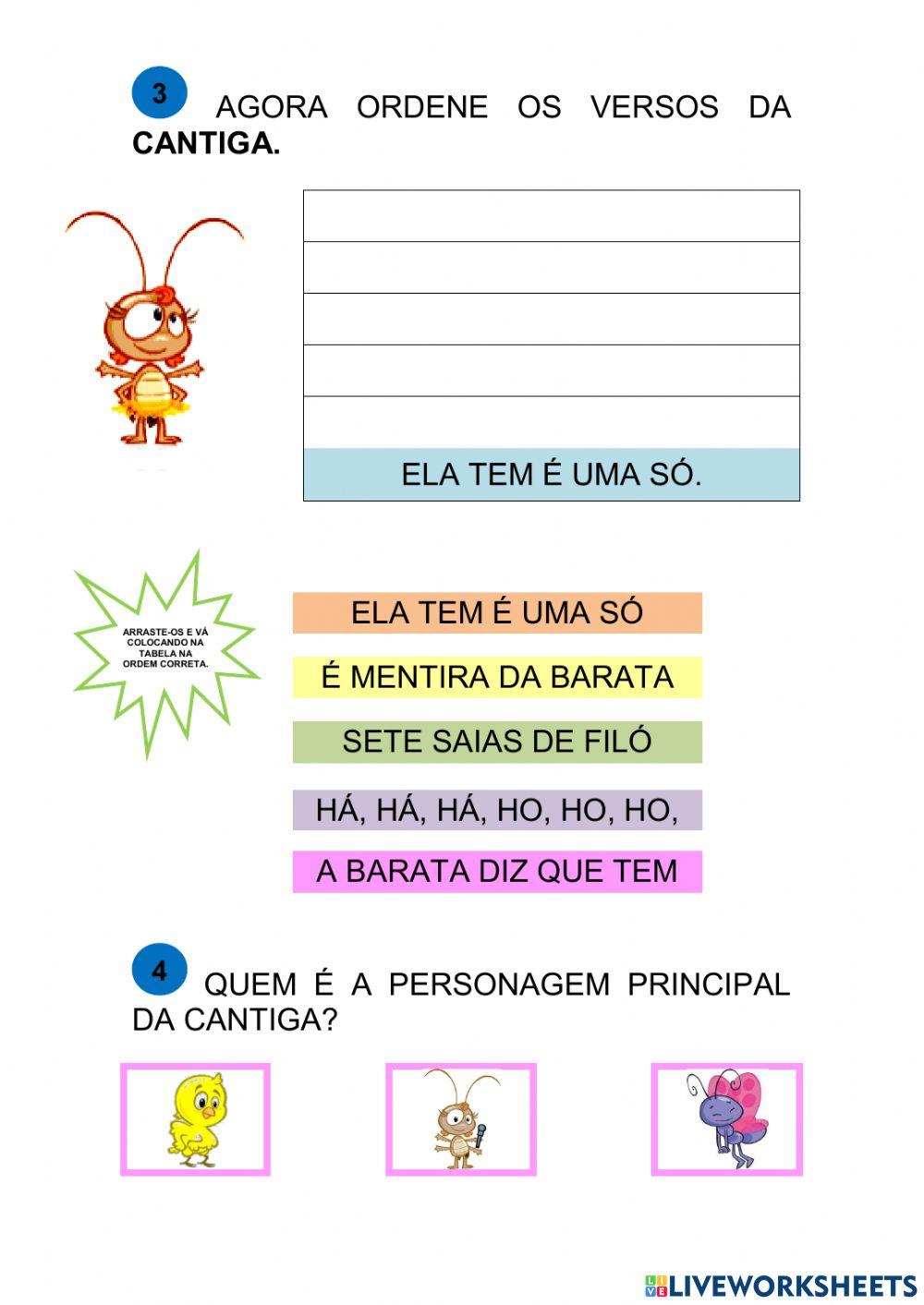 CANTIGAS POPULARES - A BARATA