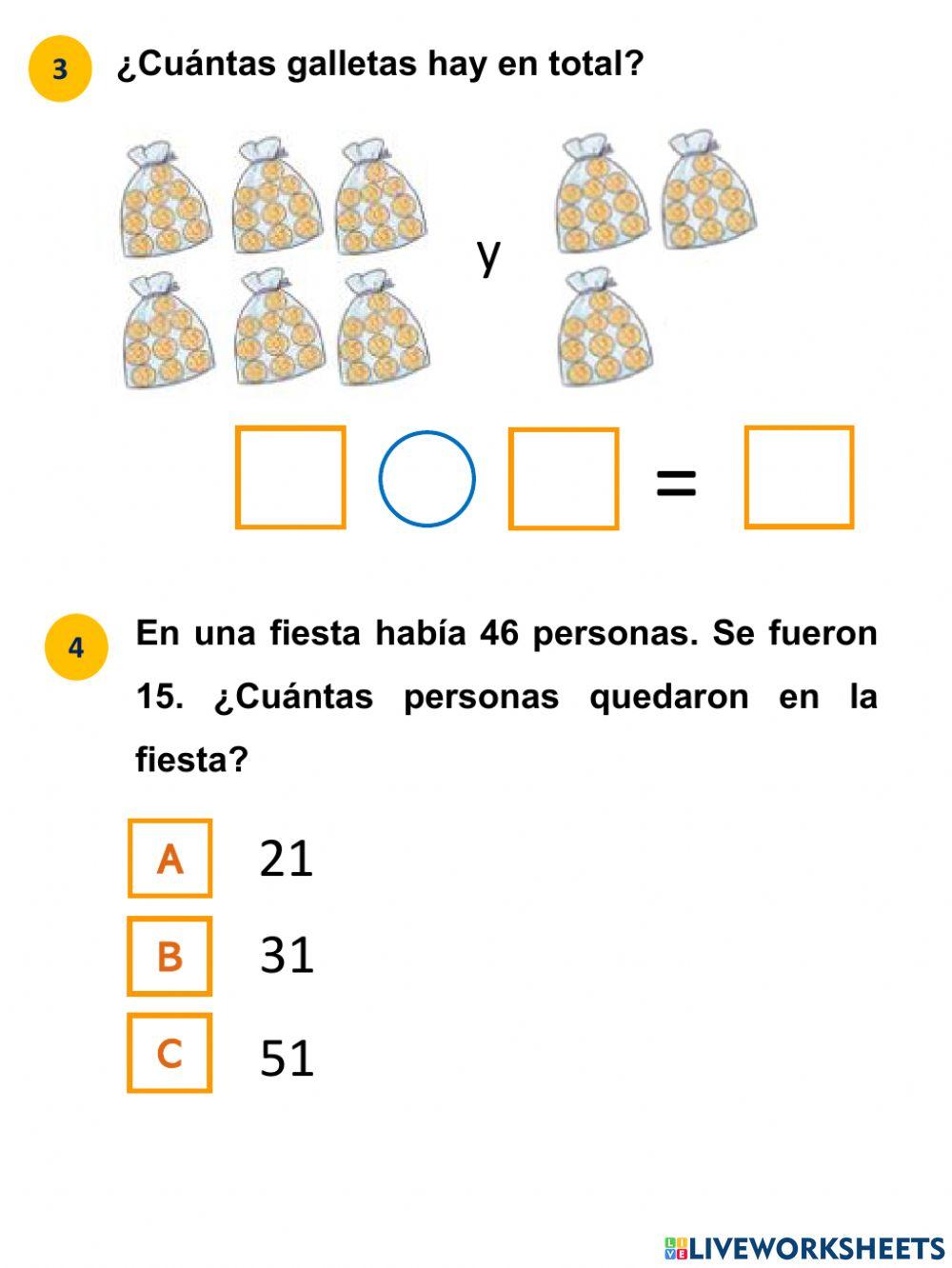 Evaluación operaciones hasta el 100