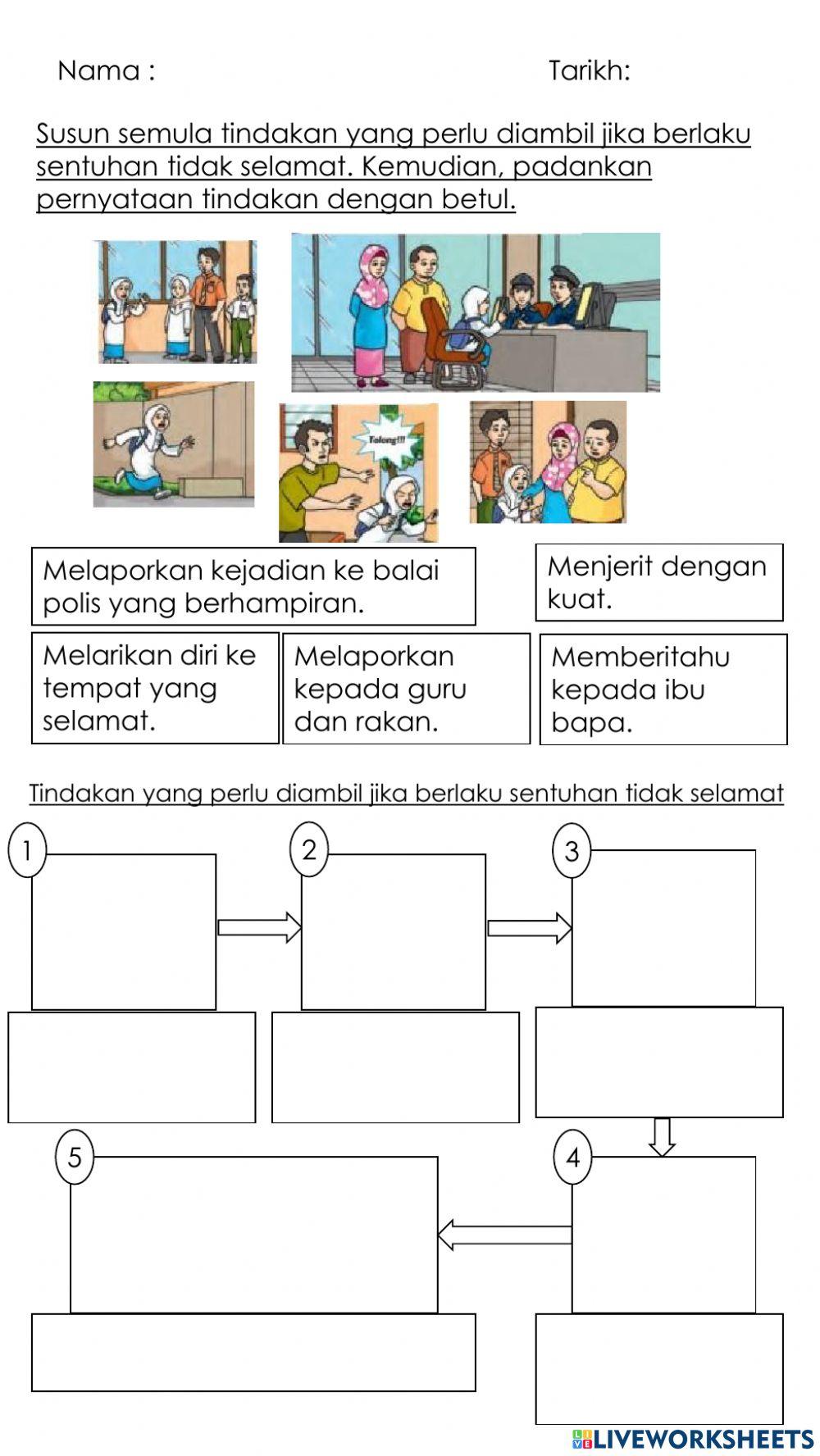Tindakan yang perlu diambil ketika berlaku sentuhan tidak selamat