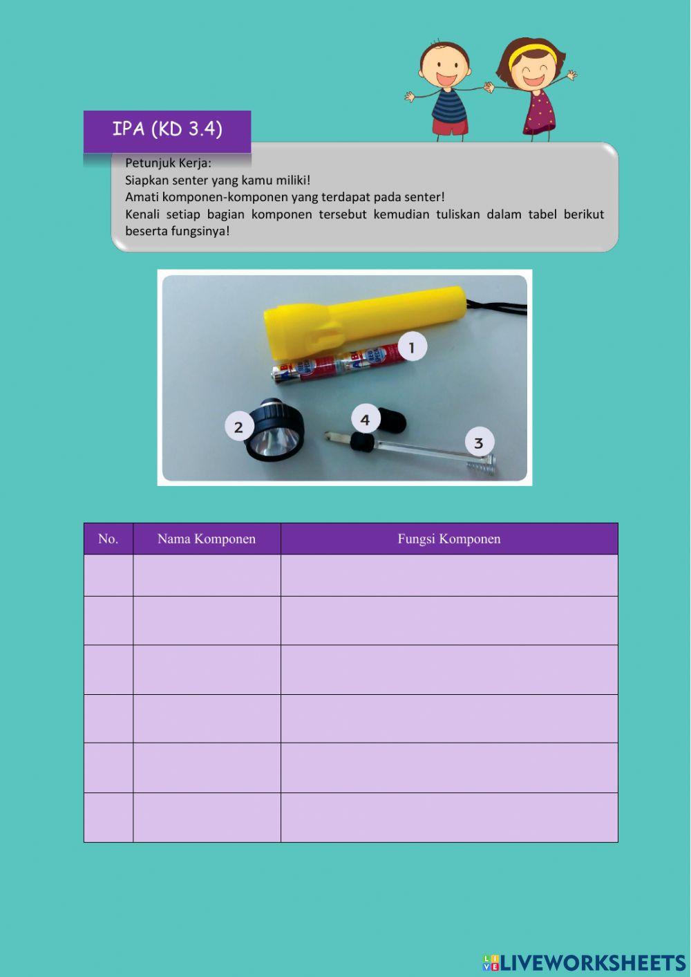 LKPD Kelas VI Tema 3 Subtema 1 Pembelajaran 1