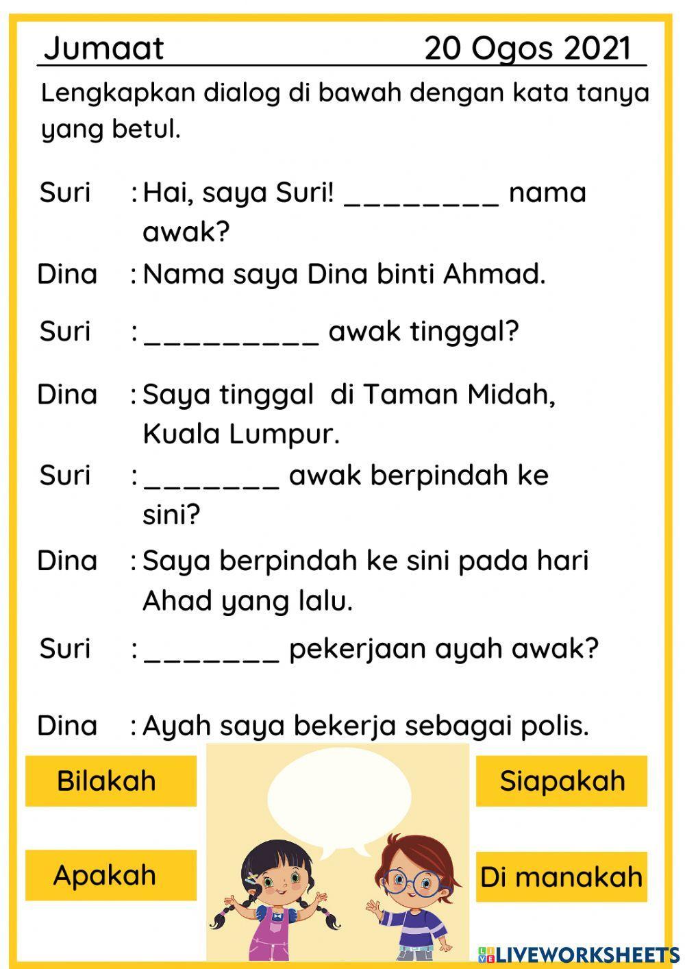 Latihan Kata Tanya