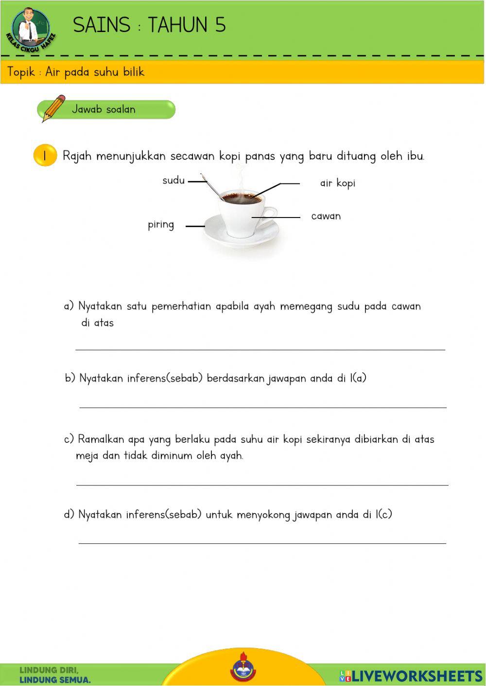 Sains T5 - Air pada suhu bilik
