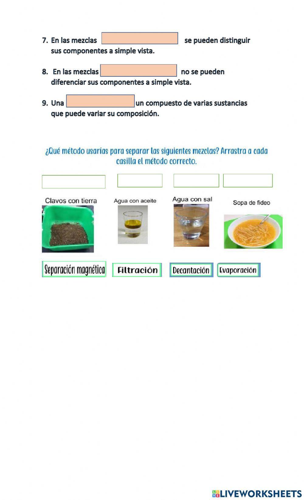 Separación de mezclas