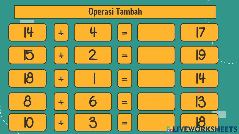 Matematik Tambah dan tolak asas