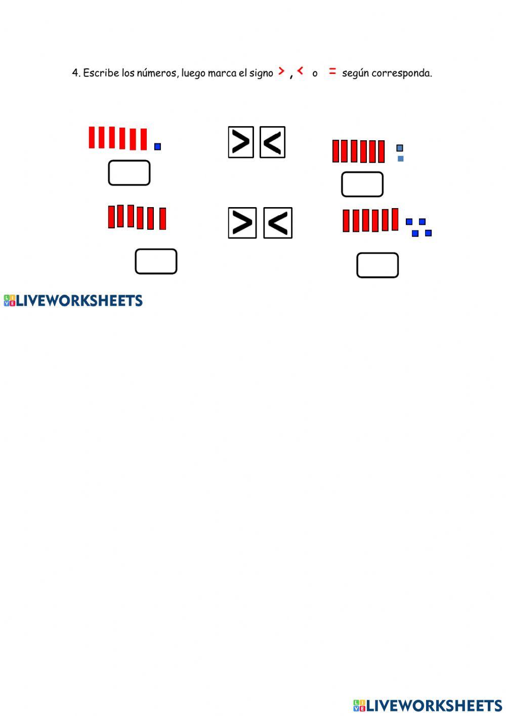 Comparación de números 69