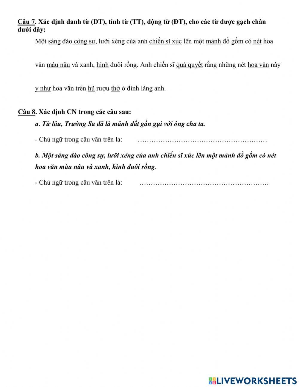 Tiếng việt cuối tuần 2